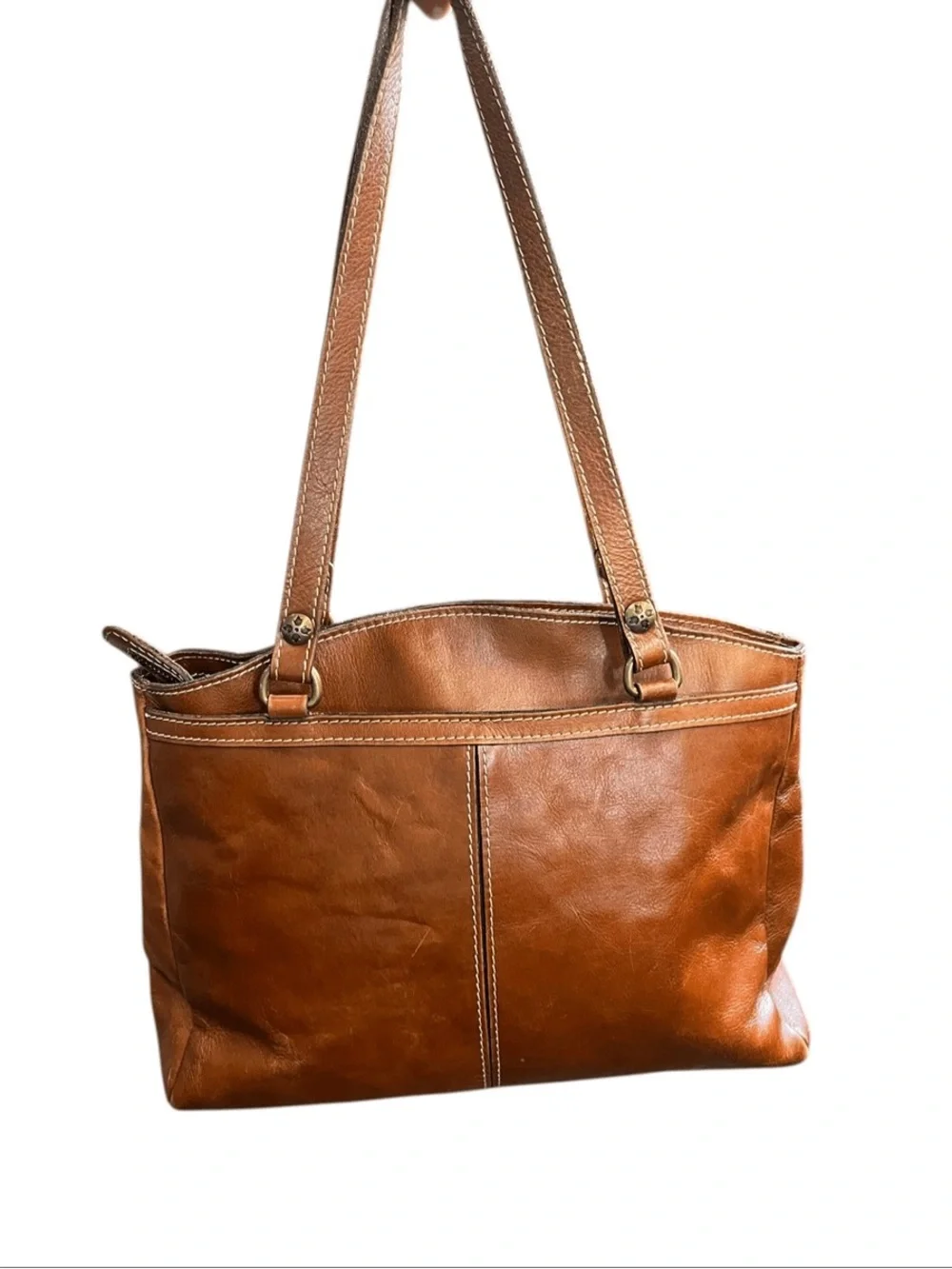 Patricia Nash Tan Leather Everyday Shoulder Bag